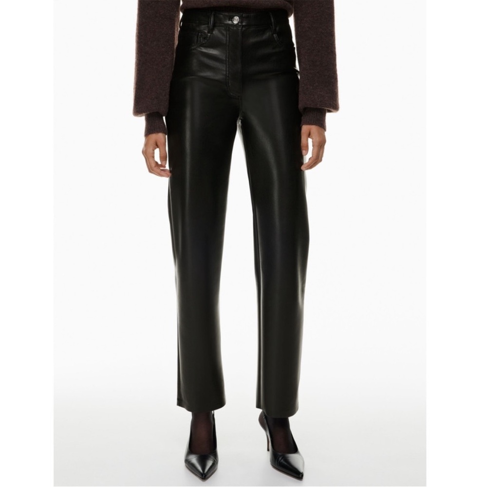ARITZIA Wilfred Melina Vegan Leather Pants Black  Size 4